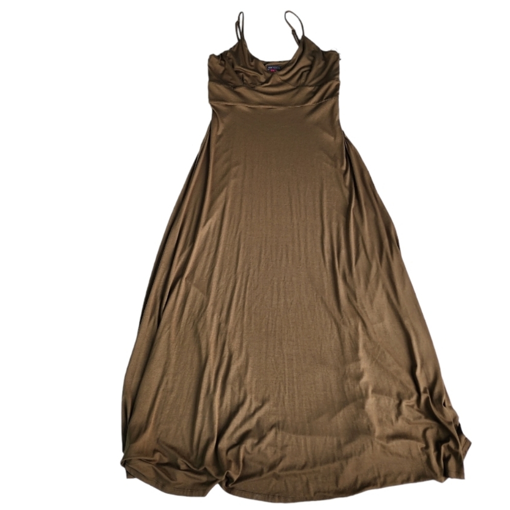 Vince Camuto Green Oasis V Neck Maxi Dress Size L - Picture 3 of 8